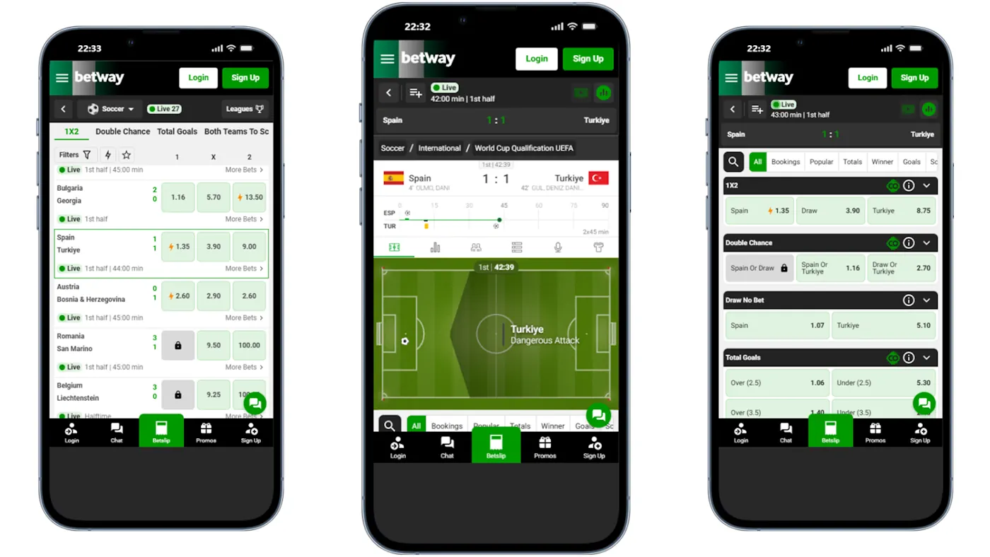 Betting Apps Betway Screenshot